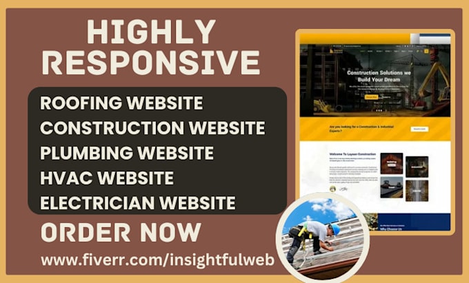 Bestseller - design roofing website construction plumbing contractor hvac electrician website