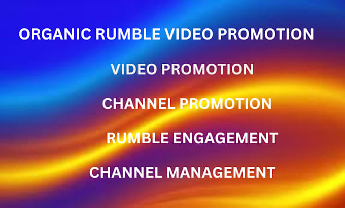 Gig Preview - Do super quick organic rumble video promotion, rumble channel, rumble followers