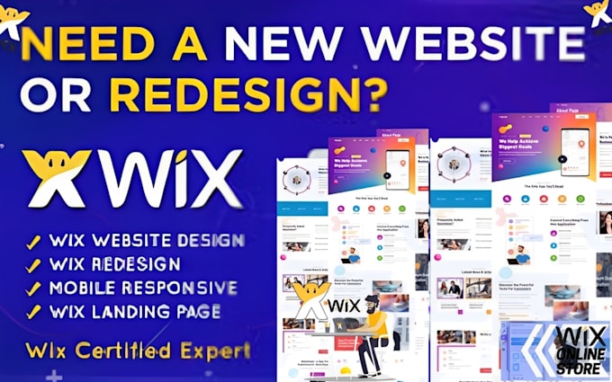 Gig Preview - Create wix website redesign wix website design blog website animated wix studio