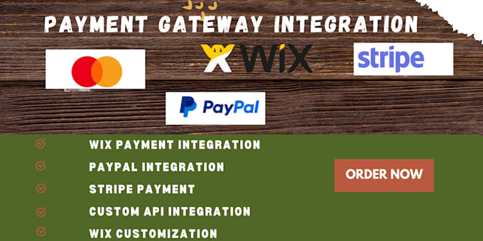 Gig Preview - Integrate paypal stripe payments wix payments gateway in your wix website