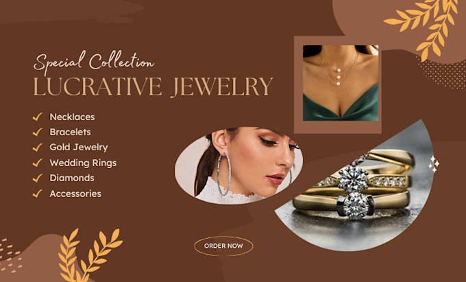 Gig Preview - Design jewelery website, jewelry shopify store, jewelry