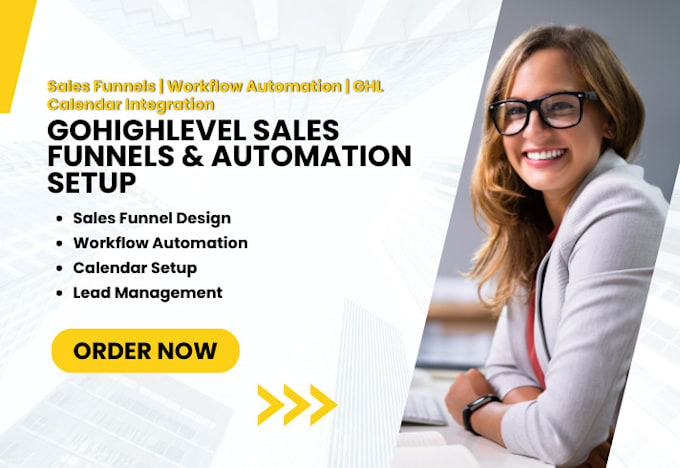 Gig Preview - Setup gohighlevel sales funnels workflow ghl calendar automation