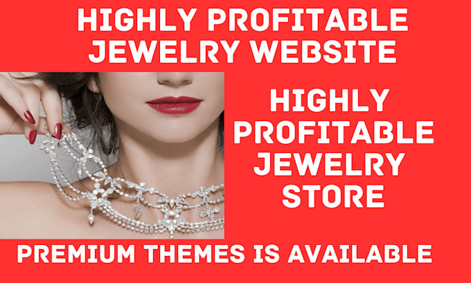 Gig Preview - Set up jewelry shopify store  jewelry dropshipping  store jewelry wix website