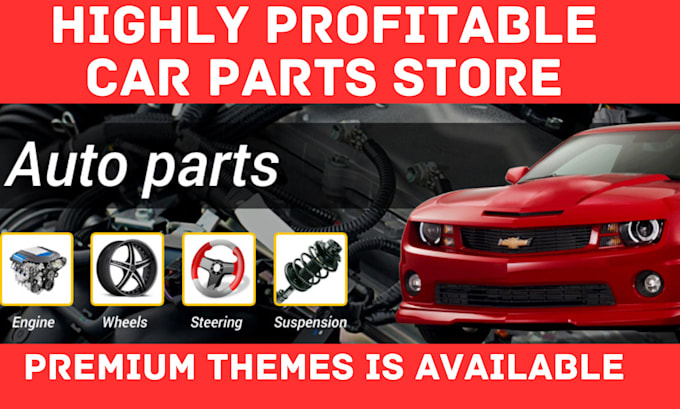 Gig Preview - Setup car accessories shopify store car parts shopify store auto parts store