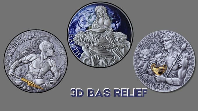 Gig Preview - 3d bas relief model, 3d coin mendallion, cnc relief design