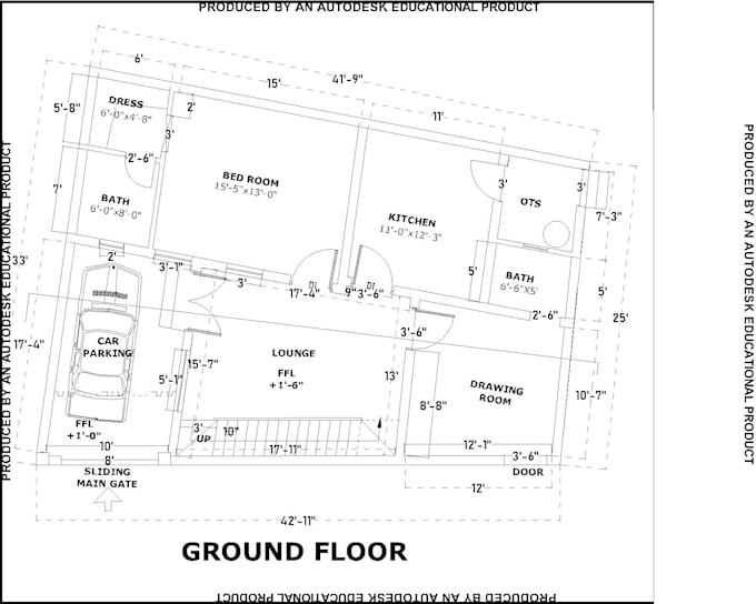 Gig Preview - Do architectural 2d floor plan in autocad