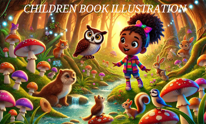 Gig Preview - Do african american children book illustration