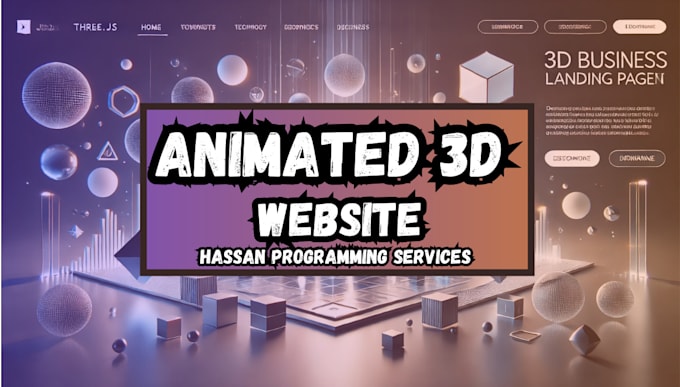 Gig Preview - Create threejs webgl gsap 3d website, opengl three js 3d animation landing page