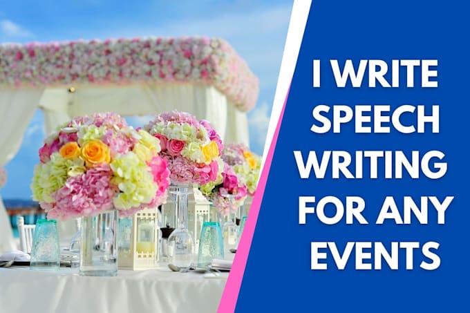 Gig Preview - Write your wedding speech, best man speech maid of honor or wedding vows in 12hr