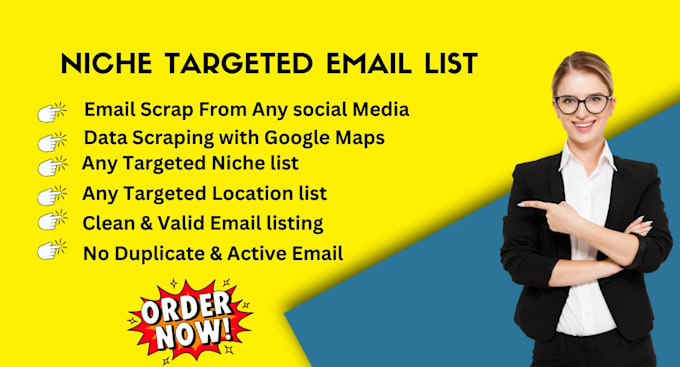 Gig Preview - Provide verified niche targeted email list for your business