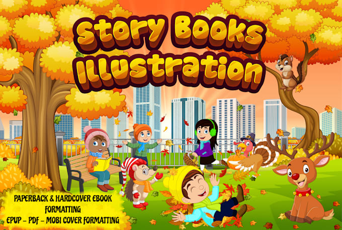 Gig Preview - Design children story book illustration, children book illustration and cover