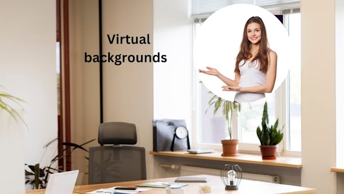 Gig Preview - Make zoom virtual background with your logo