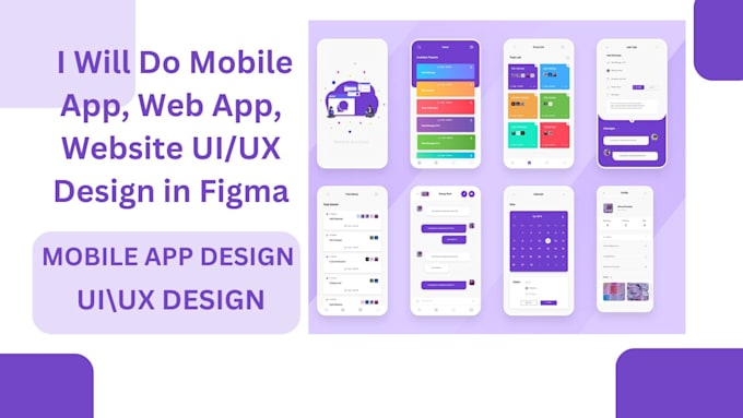 Gig Preview - Do mobile app web app website UI UX design in figma