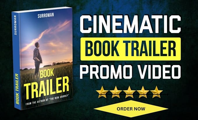 Gig Preview - Do book trailer, book trailer video, book promo, book video, cinematic trailer