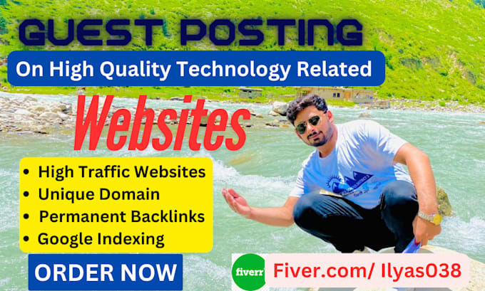 Gig Preview - Do guest posts with backlinks on leading technology websites