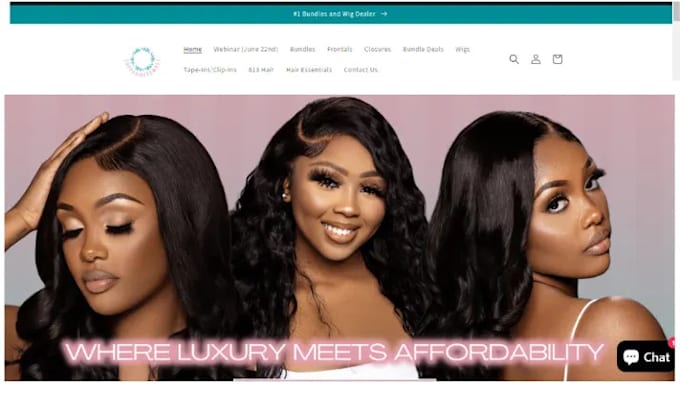 Gig Preview - Wix hair extension shopify store wix hair extension website dropshipping store