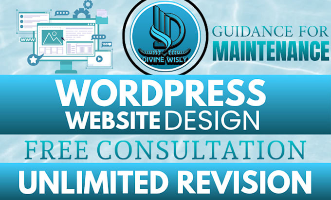 Gig Preview - Design redesign, wordpress website development and build woocommece website