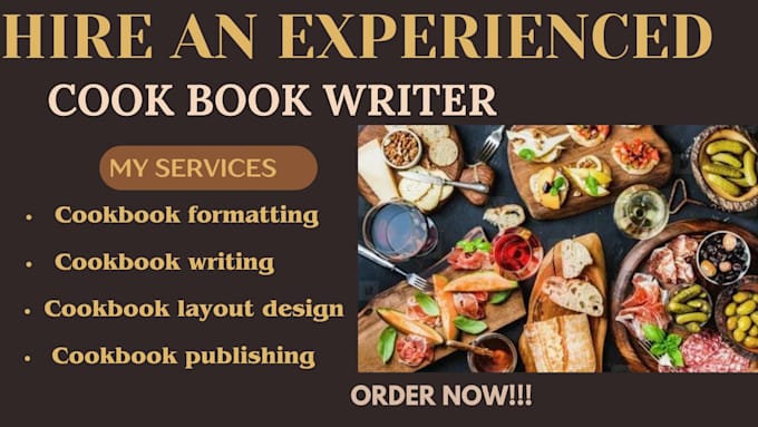 Gig Preview - Ghostwrite design quality recipes cookbook for amazon KDP cookbook formatting