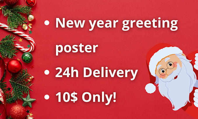 Gig Preview - Create amazing new year greeting poster for social media, business or family