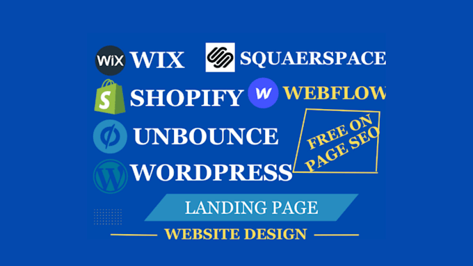 Gig Preview - Build landing page using shopify, wix, unbounce or wordpress