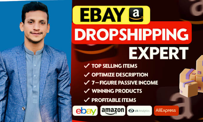 Gig Preview - Complete manage your ebay dropshiping store and ebay top listings