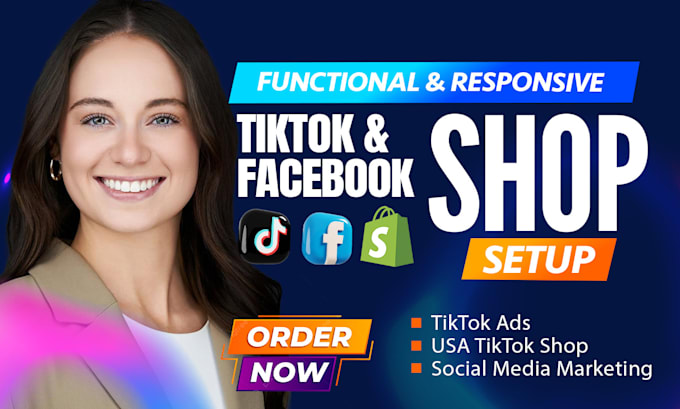 Gig Preview - Set up tiktok shop,instagram shop facebook shop or tik tok affiliate tiktok ads