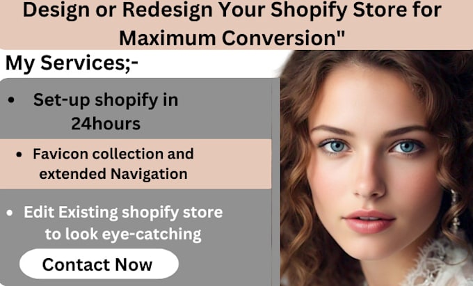 Gig Preview - Create design revamp edit professional shopify store in 24hrs to  enhance sales