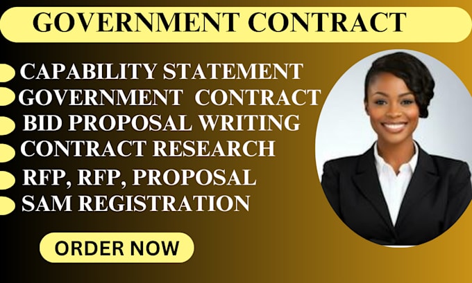 Gig Preview - Bid proposal writing for government contracts rfp, rfq, rfi