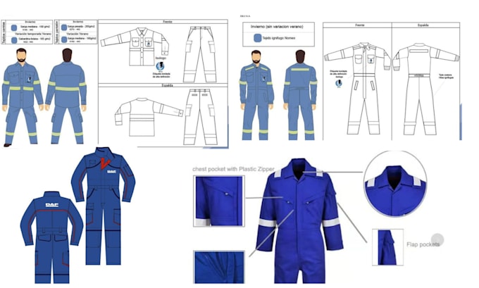 Gig Preview - Design durable uniform and professional workwear tech pack