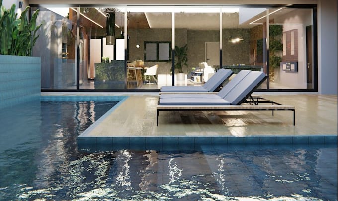 Gig Preview - Renovate architectural interior, exterior design, swimming pool, gym rendering