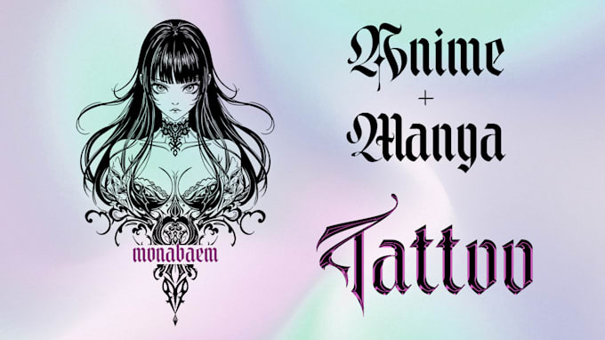 Bestseller - create anime manga style tattoo designs for you