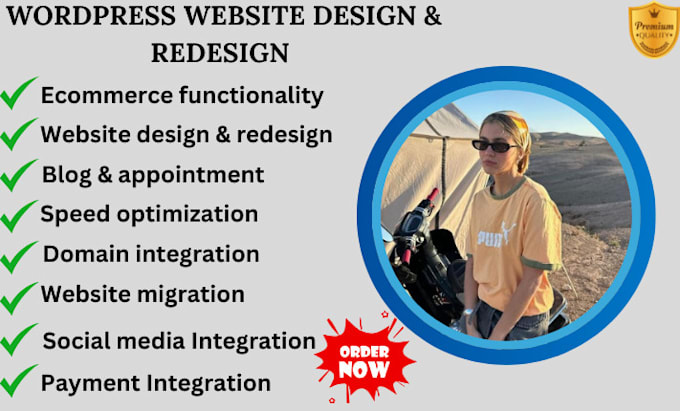 Gig Preview - Build wordpress business website redesign and design wordpress blog website seo