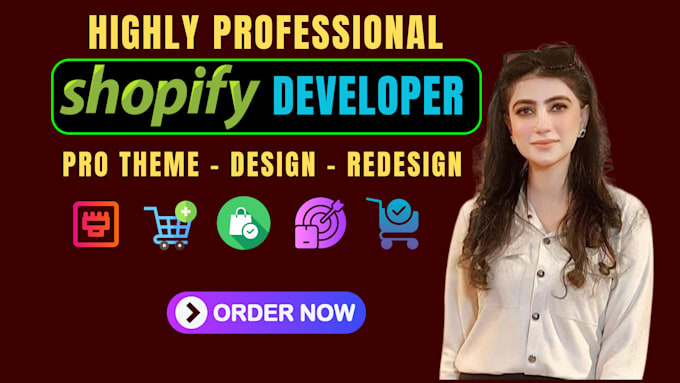 Gig Preview - Build shopify store design, shopify  ecommerce website development