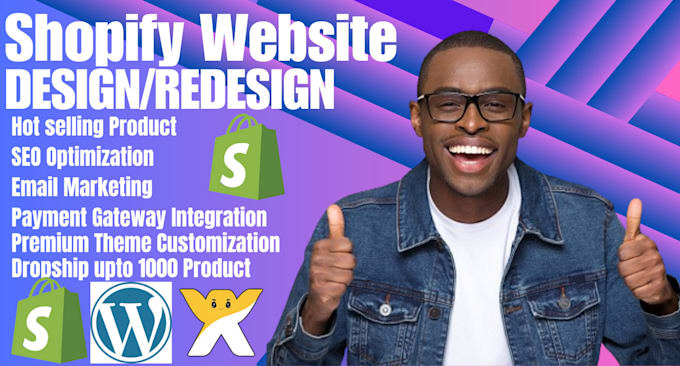 Gig Preview - Do design shopify website development shopify dropshipping store shopify design