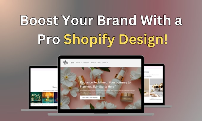 Gig Preview - Build or redesign your shopify dropshipping ecommerce store