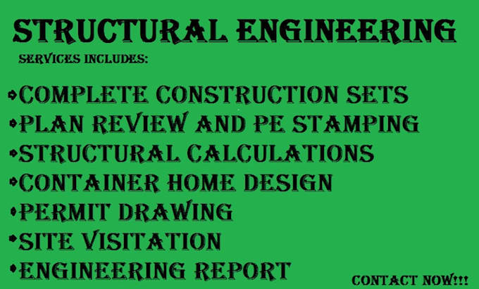 Gig Preview - Do florida stamping,texas, california structural engineering plan for permit