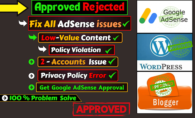 Gig Preview - Provide google adsense approval guaranteed service