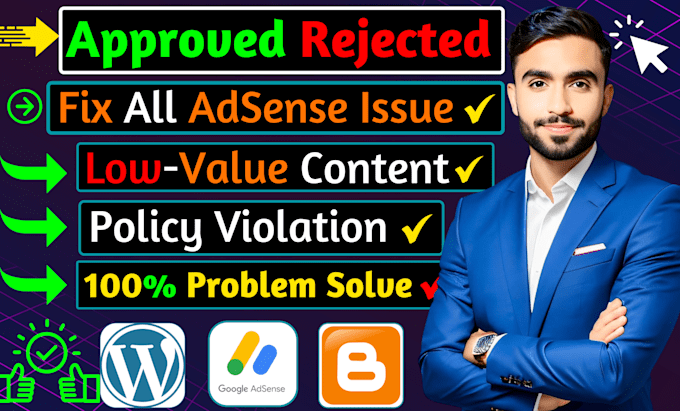 Bestseller - provide google adsense approval and fix all adsense related error