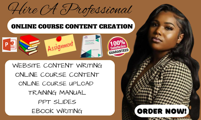 Bestseller - create online course website content, training manual ppt, business content