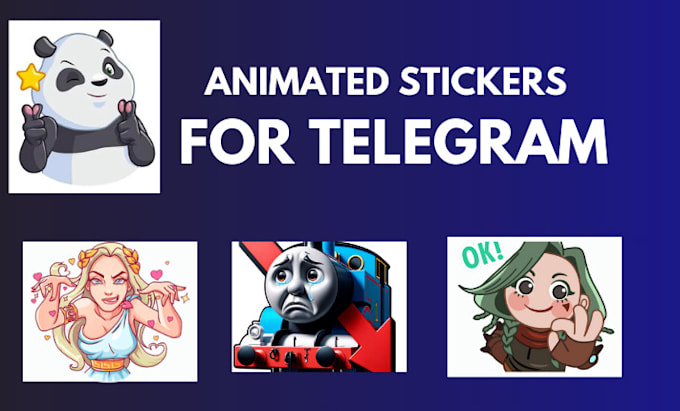 Gig Preview - Create animated telegram stickers pack for your crypto project