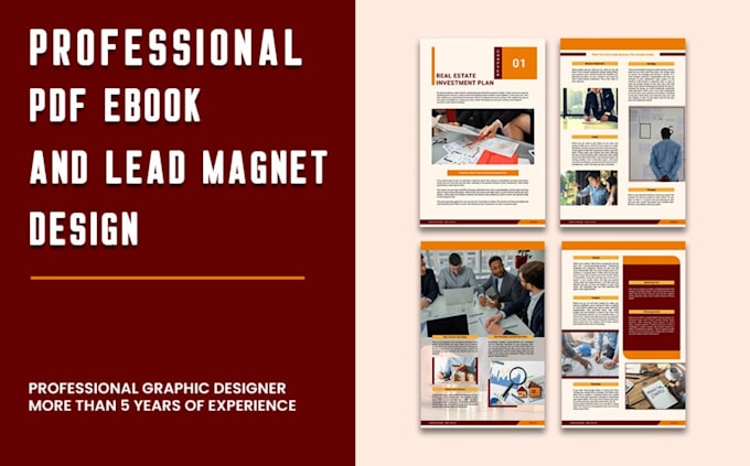 Gig Preview - Design a professional pdf lead magnet, ebook, workbook, brochure, checklists