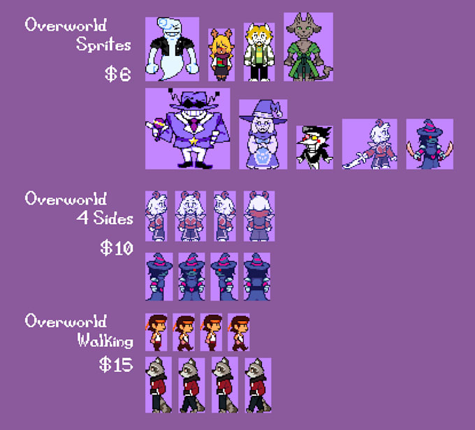 Bestseller - do undertale or deltarune sprites for you