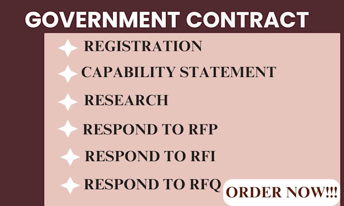 Gig Preview - Design capability statement bid proposal government contract