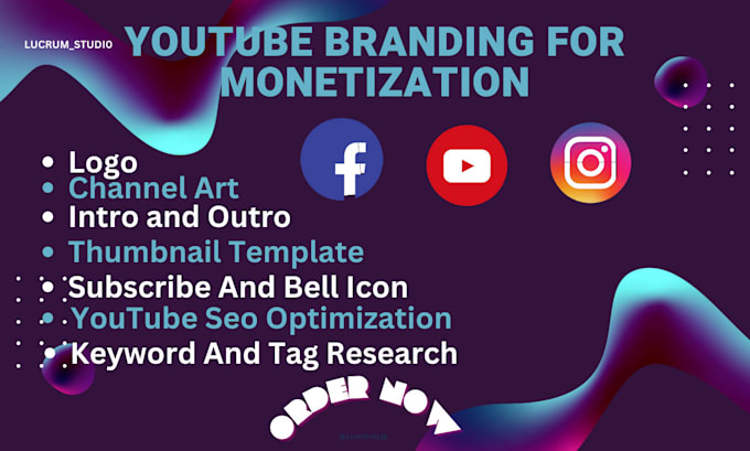 Gig Preview - Do youtube branding with full channel art, yt intro and outro videos, and SEO