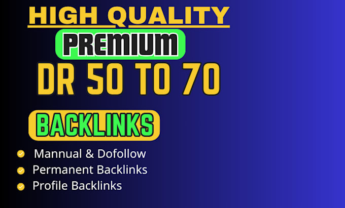 Gig Preview - Build high authority contextual backlinks, high DR dofollow SEO link building