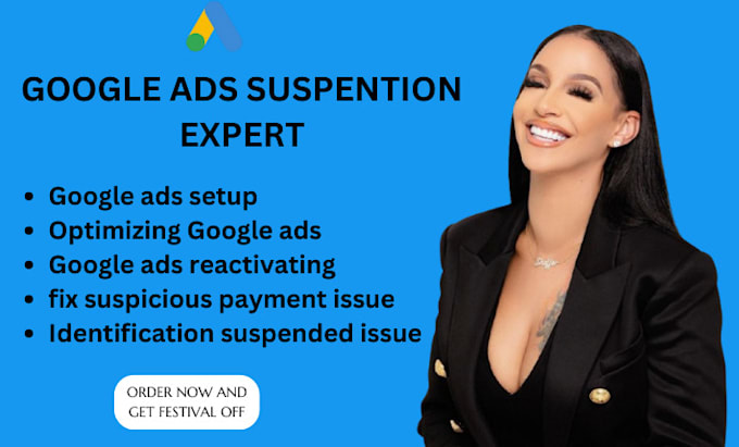 Gig Preview - Fix and  google ads suspension for suspicious payments