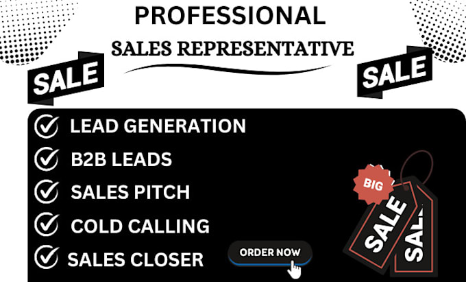 Gig Preview - Close more deal as a sales representative, salesman , and telemarketing