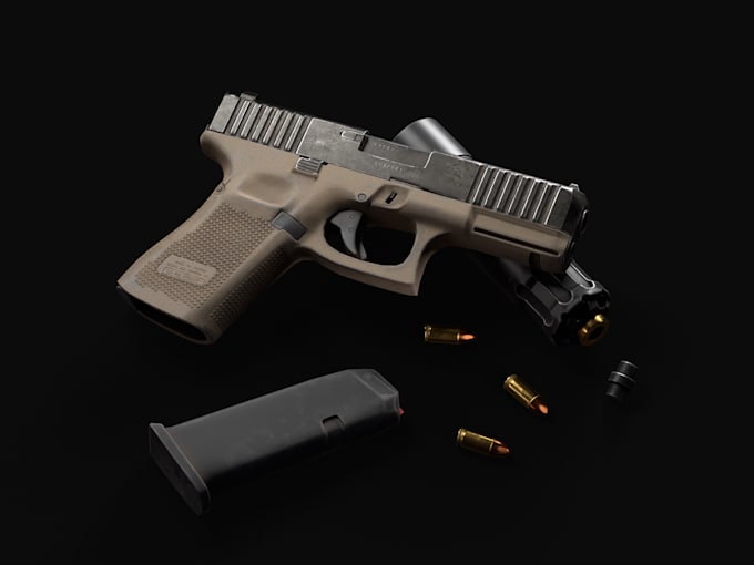 Gig Preview - Do 3d hard surface modelling,realistic game ready weapon design,pbr texture,ue5