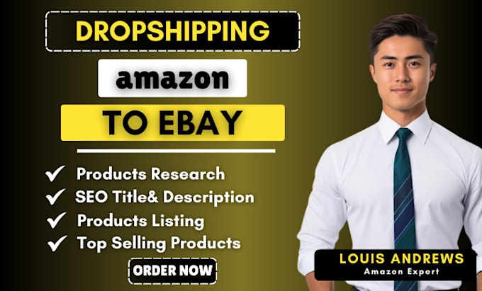 Gig Preview - Do amazon to ebay dropshipping listings hot selling