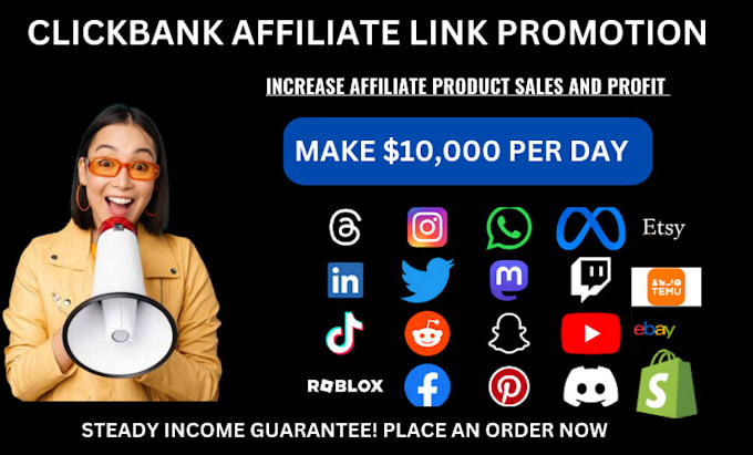 Gig Preview - Do affiliate link promotion, clickbank, USA solo ads promo